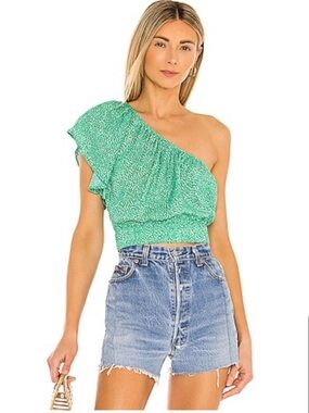 BB Dakota Steve Madden One-Shoulder Ruffle Wanderin' Kind Top
